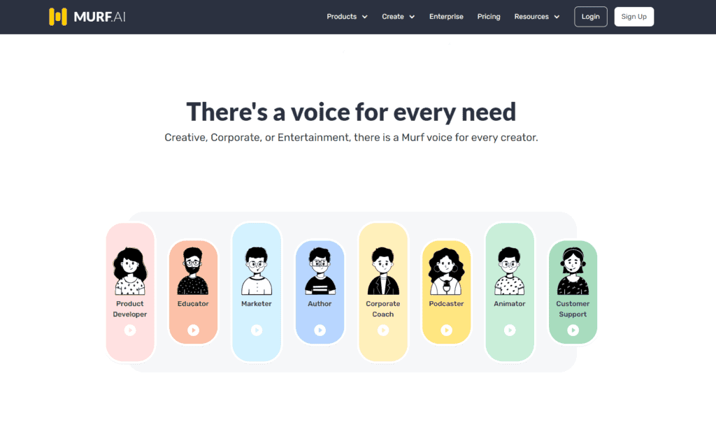 Murf AI website hero image