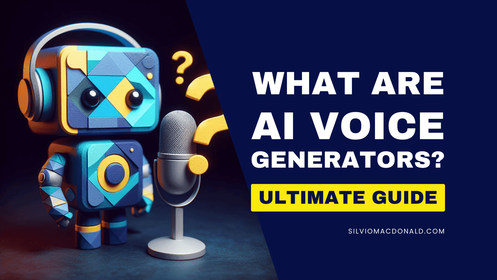 What Are AI Voice Generators, Ultimate Guide by Silvio Mac Donald.com - An Image of an AI Creating A Voice Recording