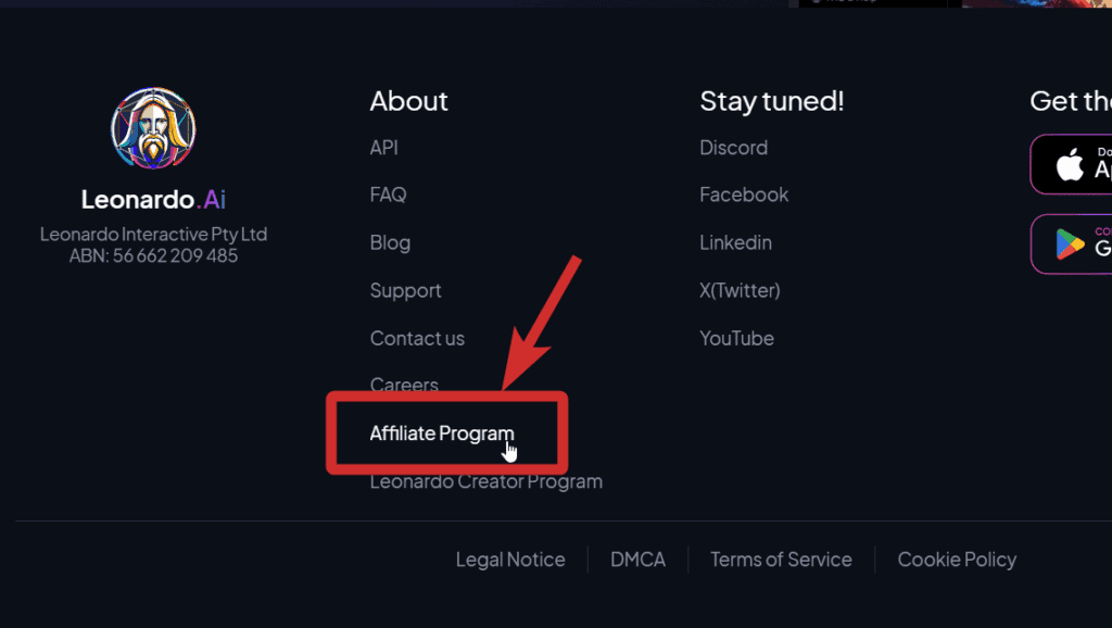 Leonardo ai website affiliate program selected edited
