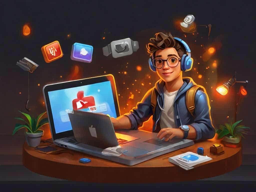 Default A young upcoming blogger is doing a podcast on youtube 1