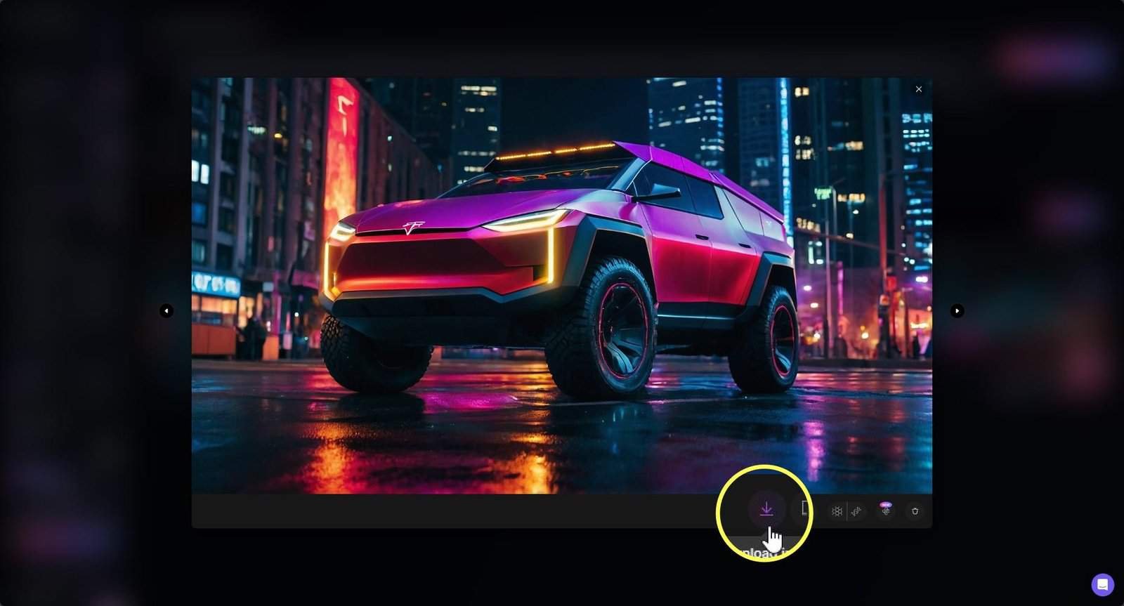 Leonardo ai generate image tesla cybertruck download photoreal1 Copy 2