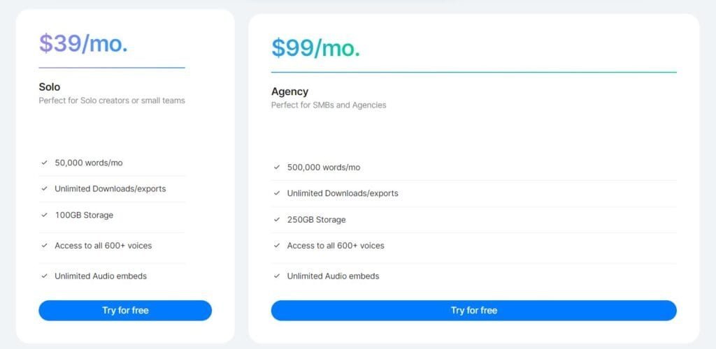 Listnr pricing monthly 2