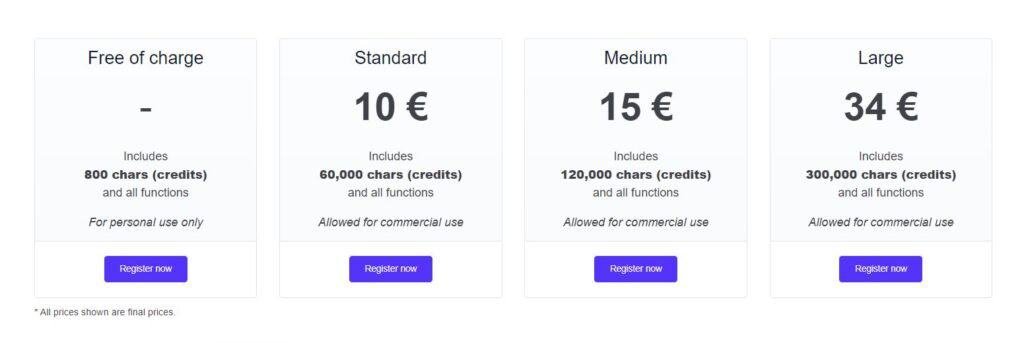 VoiceOverMaker pricing2