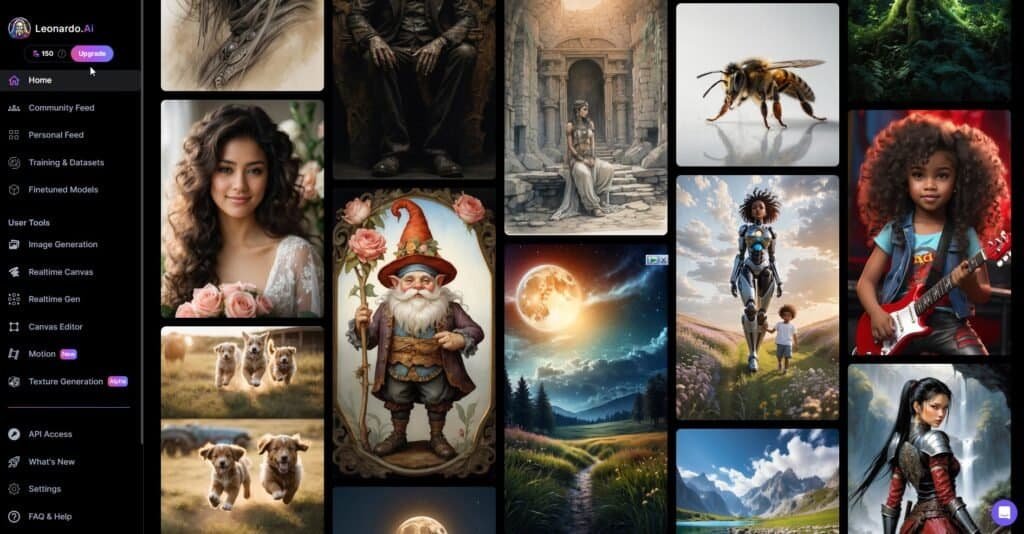 Leonardo ai website app page0 1