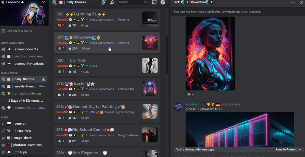 leonardo ai discord server sneak peek