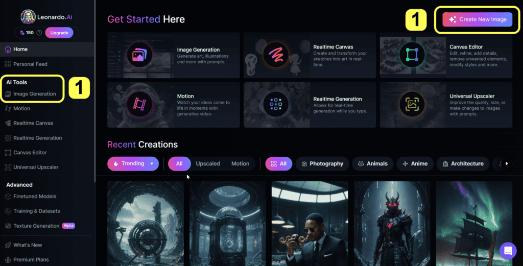 leonardo ai generate image options1