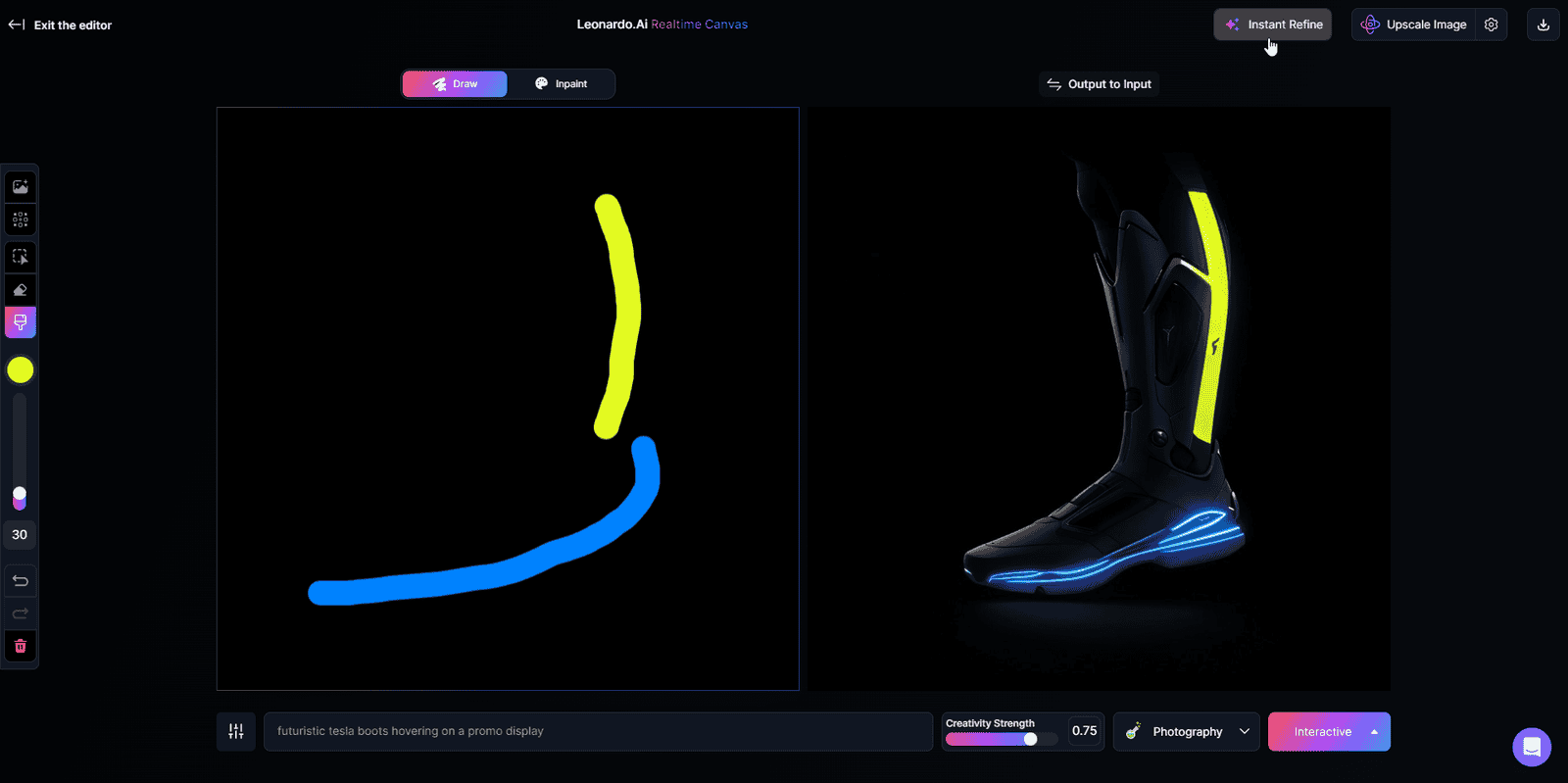 leonardo ai realtime canvas3