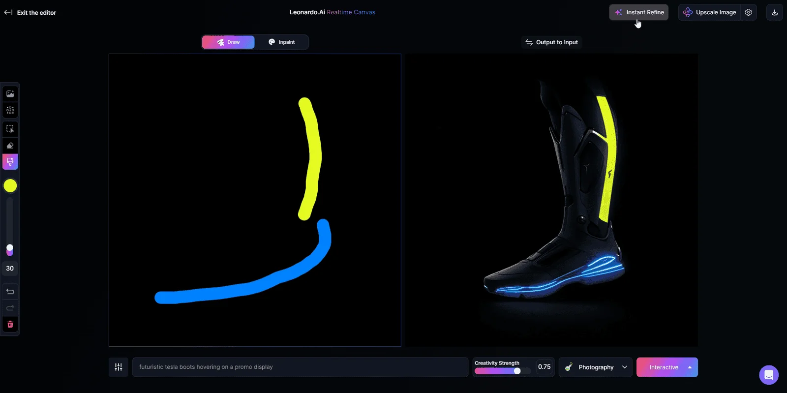leonardo ai realtime canvas3