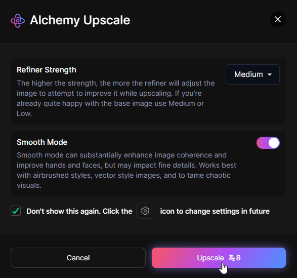 leonardo ai realtime canvas5 alchemy upscale